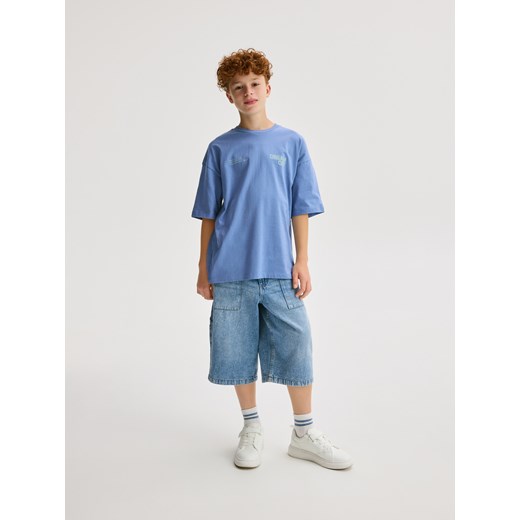 Reserved - Bluza z nadrukiem - jasnoniebieski Reserved 158/164 (12-13 lat) Reserved