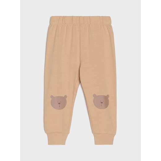 Sinsay - Bawełniane legginsy 2 pack - beżowy Sinsay 98 (2-3 l) Sinsay