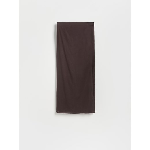 Reserved - Sarong z dodatkiem lnu - ciemnobrązowy ze sklepu Reserved w kategorii Spódnice - zdjęcie 184745252
