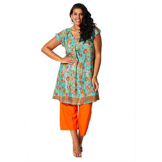 Aller Simplement Tunika w kolorze turkusowym ze sklepu Limango Polska w kategorii Bluzki damskie - zdjęcie 184746563