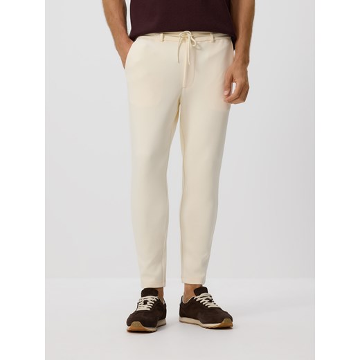 Reserved - Spodnie chino slim fit - złamana biel ze sklepu Reserved w kategorii Spodnie męskie - zdjęcie 184748644