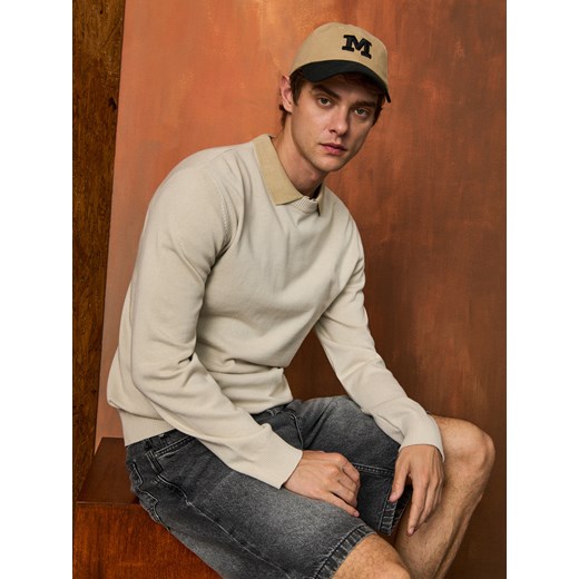 Sinsay - Czapka z daszkiem - kremowy Sinsay One Size Sinsay