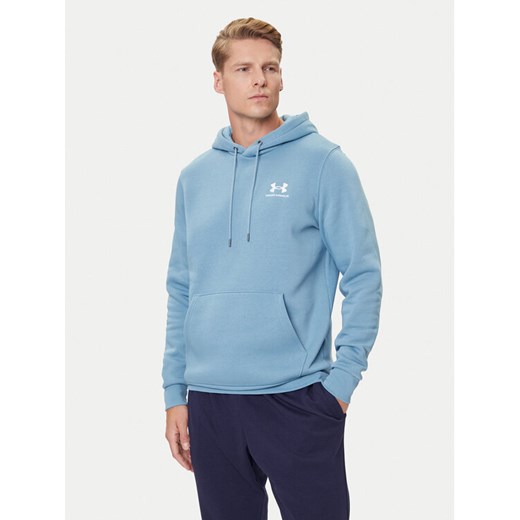 Under Armour Bluza Ua Essential 1373880 Błękitny Loose Fit ze sklepu MODIVO w kategorii Bluzy męskie - zdjęcie 184749453
