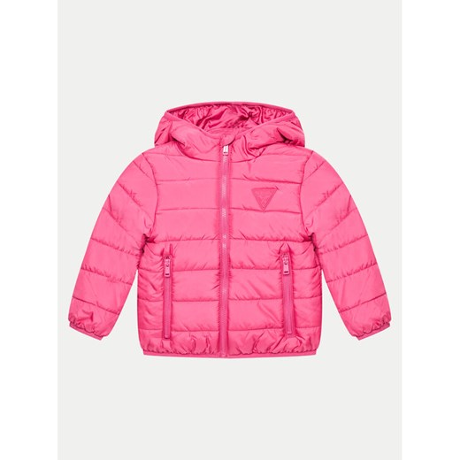 Guess Kurtka puchowa H4BT03 WCFM0 Różowy Regular Fit ze sklepu MODIVO w kategorii Kurtki dziewczęce - zdjęcie 184749483