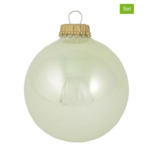 Krebs Glas Lauscha Bombki (8 szt.) w kolorze kremowyn - Ø 7 cm ze sklepu Limango Polska w kategorii Dekoracje bożonarodzeniowe - zdjęcie 184751273