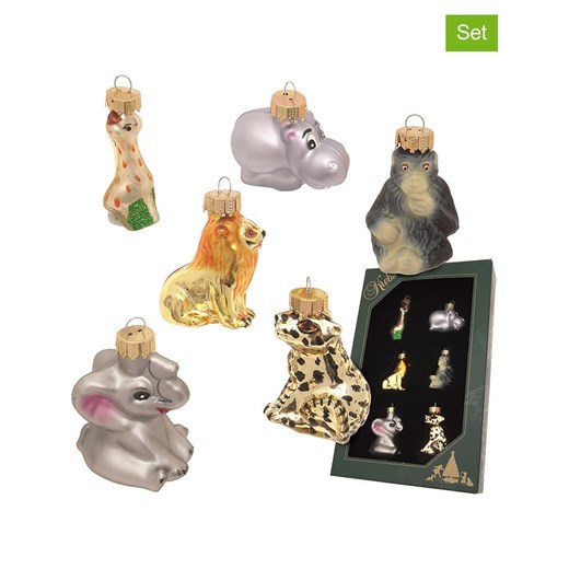 Krebs Glas Lauscha Ozdoby choinkowe (6 szt.) &quot;Mini Zoo&quot; ze wzorem ze sklepu Limango Polska w kategorii Dekoracje bożonarodzeniowe - zdjęcie 184751822