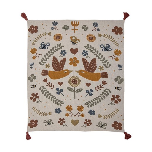 Bloomingville Pled &quot;Bryn&quot; w kolorze kremowo-brązowym - 160 x 130 cm Bloomingville onesize okazyjna cena Limango Polska