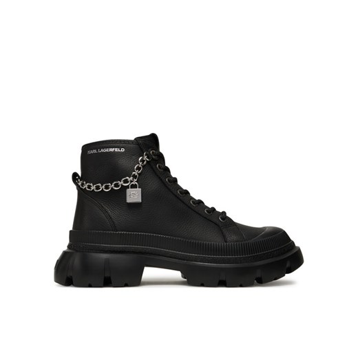 KARL LAGERFELD Trapery Trekka Max Lock KL43542 Czarny ze sklepu MODIVO w kategorii Workery damskie - zdjęcie 184753021