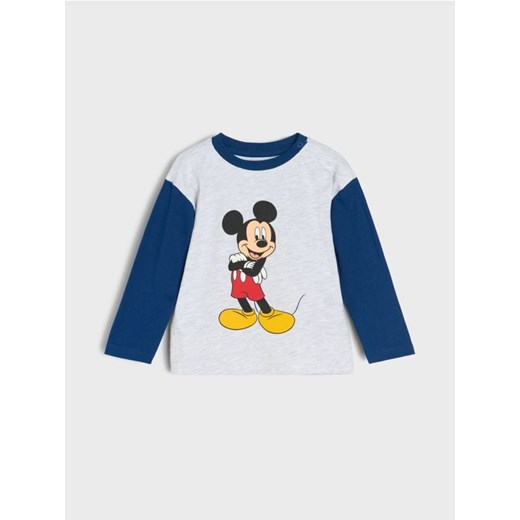 Sinsay - Koszulka z długimi rękawami Mickey Mouse - szary - id: 729EM-09X - marki Sinsay - 184754022 Sinsay - Koszulka z długimi rękawami Mickey Mouse - szary ze sklepu Sinsay w kategorii T-shirty chłopięce - zdjęcie 184754022