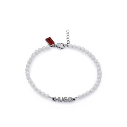 Bransoletka HUGO E-Smallpearl-Bra 50544521 Biały ze sklepu eobuwie.pl w kategorii Bransoletki - zdjęcie 184754721