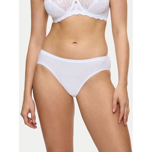 Triumph Figi klasyczne Sense Of Cotton 10224969 Biały ze sklepu MODIVO w kategorii Majtki damskie - zdjęcie 184754901