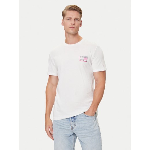 Tommy Jeans T-Shirt Pop Color Flag DM0DM21577 Biały Regular Fit ze sklepu MODIVO w kategorii T-shirty męskie - zdjęcie 184754930