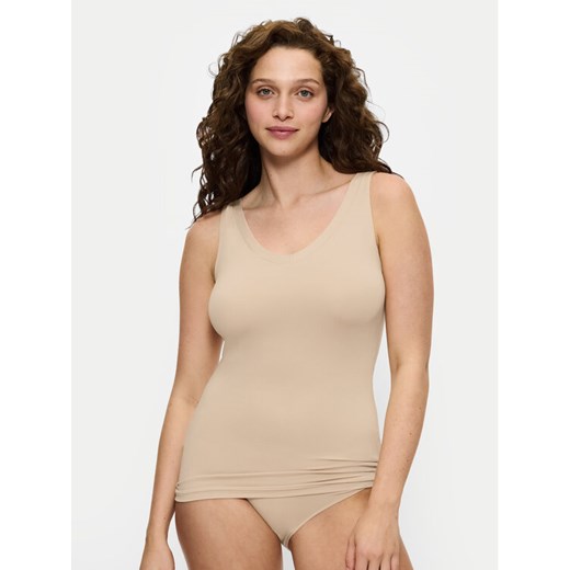 Triumph Top Sense Of Modal 10224796 Beżowy Slim Fit Triumph XS MODIVO