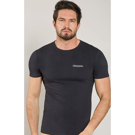 Kappa koszulka męska bawełniana z krótkim rękawem czarna K1304, Kolor antracytowy, Rozmiar M, Kappa ze sklepu Primodo w kategorii T-shirty męskie - zdjęcie 184755920