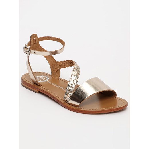 Les BAGATELLES Skórzane sandały &quot;Belgrade&quot; w kolorze złotym ze sklepu Limango Polska w kategorii Sandały damskie - zdjęcie 184756803