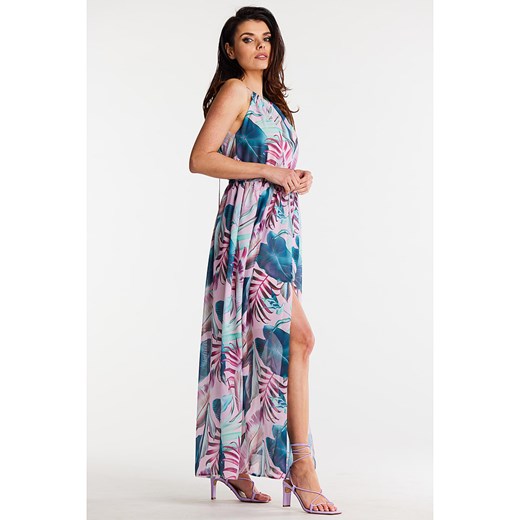 Awama Sukienka w kolorze niebiesko-jasnoróżowym S/M promocyjna cena Limango Polska