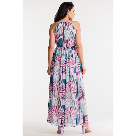 Awama Sukienka w kolorze niebiesko-jasnoróżowym S/M wyprzedaż Limango Polska
