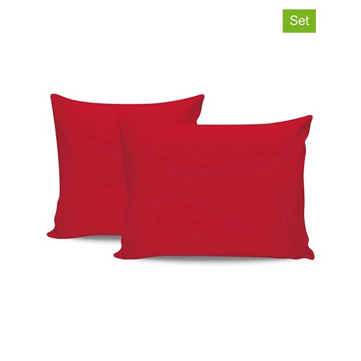 Colourful Cotton Poszewki renforcè (2 szt.) w kolorze czerwonym na poduszkę ze sklepu Limango Polska w kategorii Poduszki dekoracyjne - zdjęcie 184756944