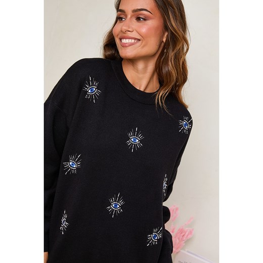 Soft Cashmere Sweter w kolorze czarnym Soft Cashmere 34/36 Limango Polska okazja