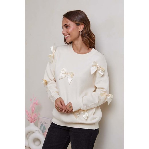 Soft Cashmere Sweter w kolorze kremowym Soft Cashmere 38/40 okazja Limango Polska