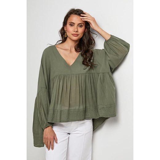 Lin Passion Bluzka w kolorze khaki Lin Passion 38/40 wyprzedaż Limango Polska