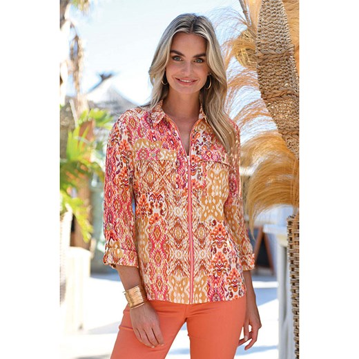 Bleu d&apos;Azur Bluzka &quot;Nambour&quot; w kolorze jasnoróżowo-pomarańczowym ze sklepu Limango Polska w kategorii Bluzki damskie - zdjęcie 184757314