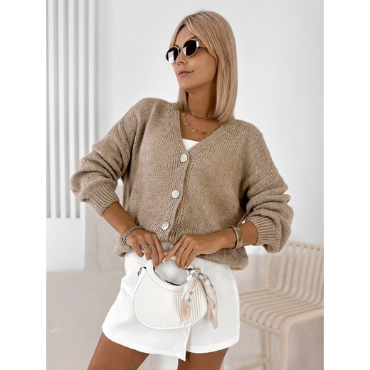 sweter lucia ciemnobeżowy one size ze sklepu UBRA w kategorii Swetry damskie - zdjęcie 184757823