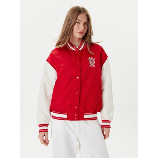 Guess Jeans Kurtka bomber W5YL15 WHAA2 Czerwony Regular Fit ze sklepu MODIVO w kategorii Kurtki damskie - zdjęcie 184758694