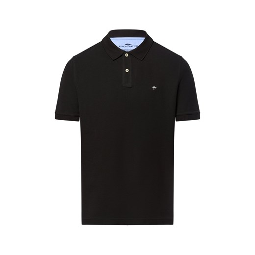 Fynch-Hatton Męska koszulka polo Mężczyźni Bawełna czarny jednolity ze sklepu vangraaf w kategorii T-shirty męskie - zdjęcie 184758911