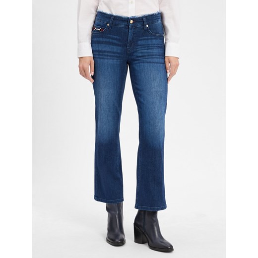 Cambio Dżinsy bootcut - Francesca Kobiety Bawełna dark stone jednolity ze sklepu vangraaf w kategorii Jeansy damskie - zdjęcie 184759021