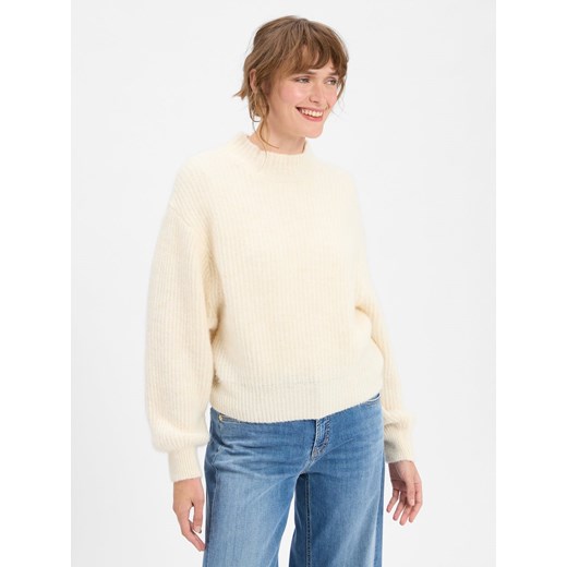 american vintage Damski sweter z dzianiny z zawartością alpaki - East Kobiety dzianina grubo tkana écru marmurkowy ze sklepu vangraaf w kategorii Swetry damskie - zdjęcie 184759024