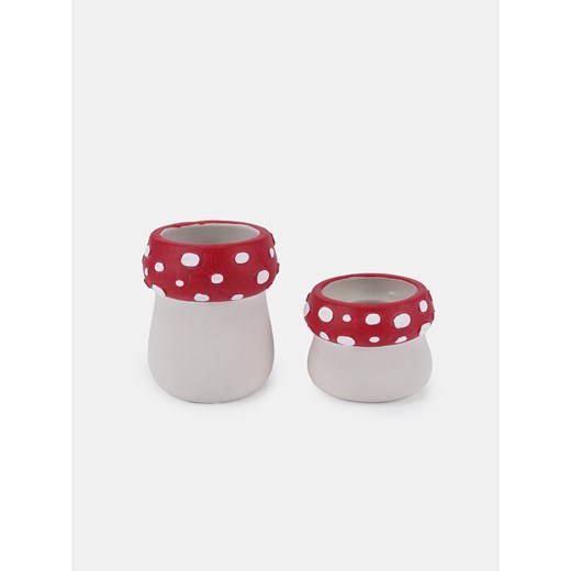 Sinsay - Doniczka w kształcie muchomorów 2 pack - wielobarwny Sinsay One Size Sinsay