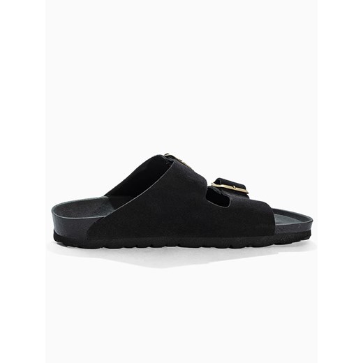 BACKSUN Skórzane klapki &quot;Bali&quot; w kolorze czarnym 39 Limango Polska wyprzedaż