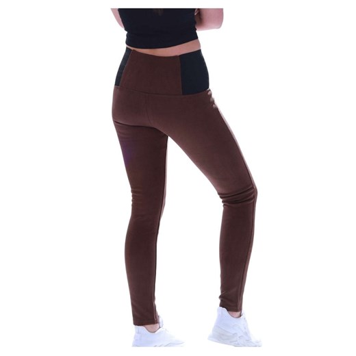 Brązowe legginsy damskie /H2 K65 UB931G8-6/ ze sklepu Pantofelek24.pl w kategorii Spodnie damskie - zdjęcie 184761230