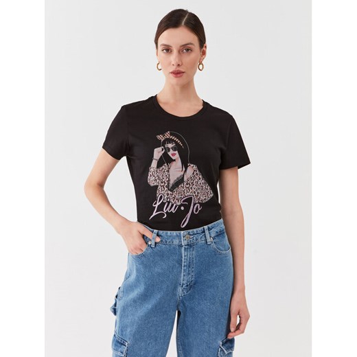 Liu Jo T-Shirt 5F3135 JS923 Czarny Regular Fit ze sklepu MODIVO w kategorii Bluzki damskie - zdjęcie 184761962