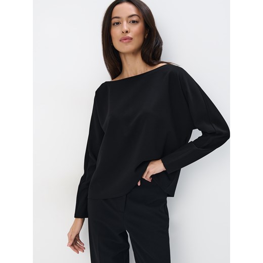Mohito - Bluza z dekoltem w łódkę - czarny ze sklepu Mohito w kategorii Bluzy damskie - zdjęcie 184762984
