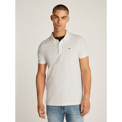 TOMMY JEANS Koszulka polo w kolorze białym ze sklepu Limango Polska w kategorii T-shirty męskie - zdjęcie 184764710