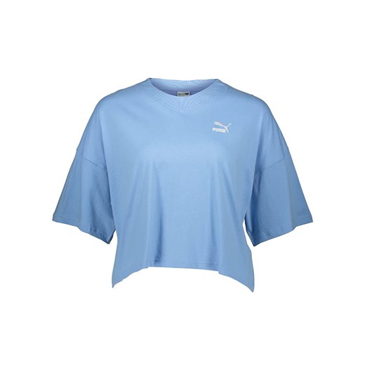 Puma Koszulka &quot;C- PMA Classics&quot; w kolorze błękitnym ze sklepu Limango Polska w kategorii Bluzki damskie - zdjęcie 184764750