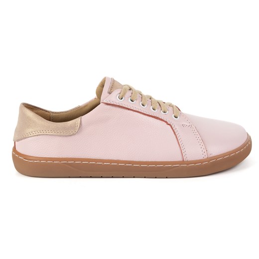 Aura: Różowe Damskie Barefoot Sneakersy Skórzane | Modne Buty Minimalistyczne, Zerowy Drop ze sklepu butyolivier w kategorii Półbuty damskie - zdjęcie 184767044