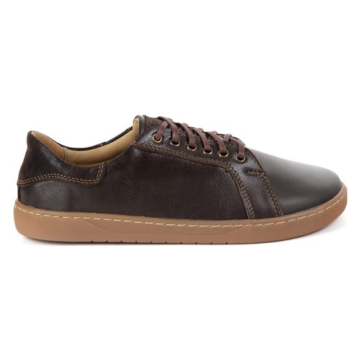 Aura: Brązowe Damskie Skórzane Buty Minimalistyczne | Barefoot Sneakersy z Zerowym Dropem ze sklepu butyolivier w kategorii Półbuty damskie - zdjęcie 184767053