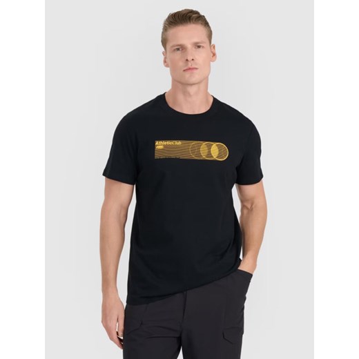 Męski t-shirt z nadrukiem 4F 4FRSS25TTSHM2851 - czarny ze sklepu Sportstylestory.com w kategorii T-shirty męskie - zdjęcie 184767403