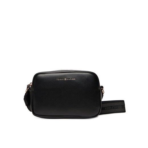 Torebka Tommy Hilfiger Th Logotape AW0AW17689 Czarny ze sklepu eobuwie.pl w kategorii Listonoszki - zdjęcie 184767511
