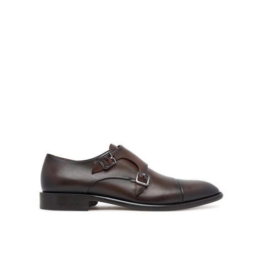 Półbuty BOSS Derrek 50547022 Brązowy ze sklepu eobuwie.pl w kategorii Buty eleganckie męskie - zdjęcie 184767524