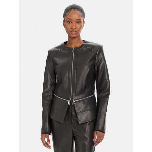 KARL LAGERFELD Kurtka z imitacji skóry A3W14050 Czarny Slim Fit ze sklepu MODIVO w kategorii Kurtki damskie - zdjęcie 184768102