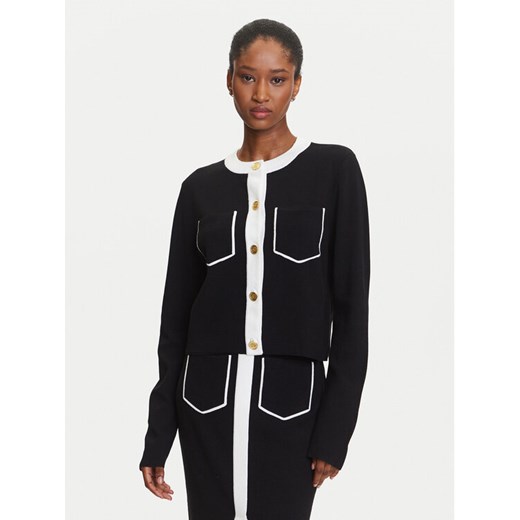 KARL LAGERFELD Kardigan A3W18029 Czarny Regular Fit ze sklepu MODIVO w kategorii Swetry damskie - zdjęcie 184768123