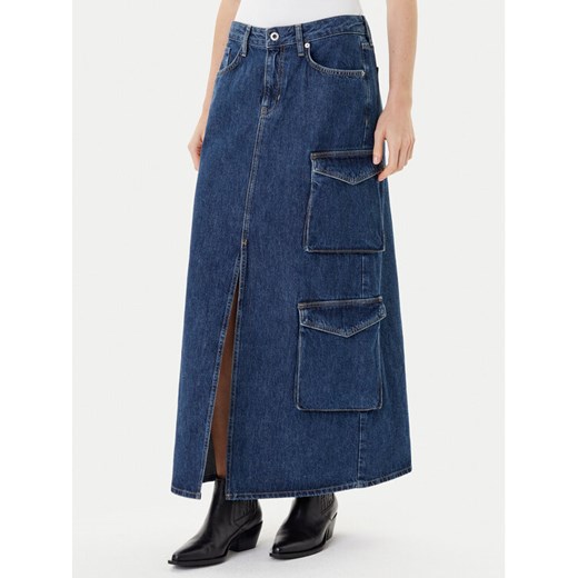 Karl Lagerfeld Jeans Spódnica jeansowa A3W12011 Niebieski Regular Fit ze sklepu MODIVO w kategorii Spódnice - zdjęcie 184768131