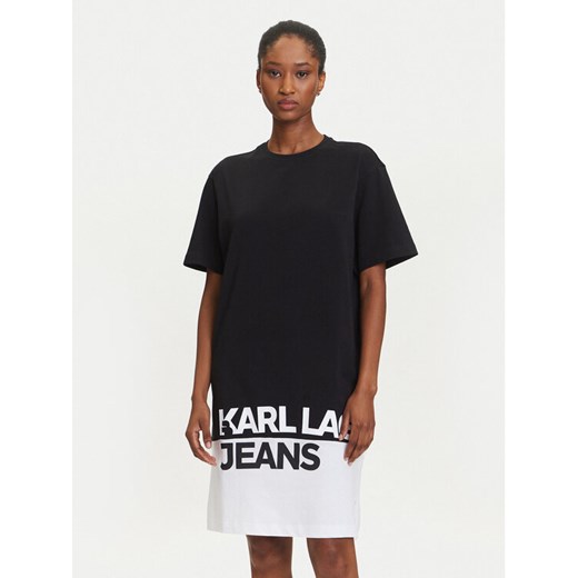 Karl Lagerfeld Jeans Sukienka codzienna A3W13005 Czarny Regular Fit ze sklepu MODIVO w kategorii Sukienki - zdjęcie 184768230