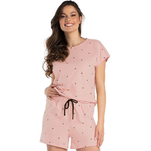 Krótka piżama damska różowa Juliette, Kolor różowy, Rozmiar S, BELLE REVERIE ze sklepu Intymna w kategorii Piżamy damskie - zdjęcie 184769193