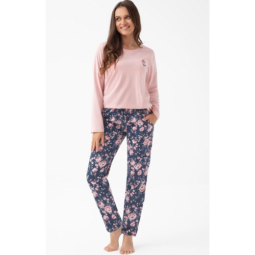 Dwuczęściowa piżama damska 318, Kolor różowy-wzór, Rozmiar XL, Luna ze sklepu Intymna w kategorii Piżamy damskie - zdjęcie 184769352