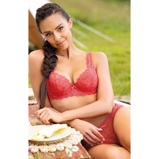 Biustonosz usztywniany ceglany Carmela M-053/22, Kolor ceglasty, Rozmiar 80E, Mat ze sklepu Intymna w kategorii Biustonosze - zdjęcie 184769382